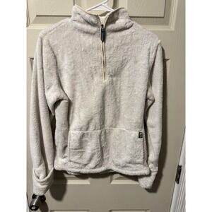 North Face Fleece Jacket Womens Medium White Full Zip #244